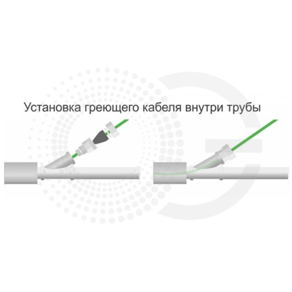 Греющий кабель ОЭ-10, 45 метров 450 Вт, готовый комплект в трубу