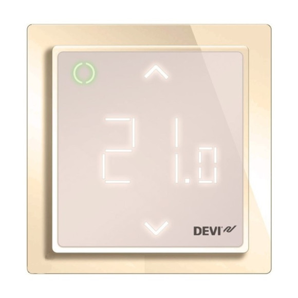 Терморегулятор Devireg Smart Ivory (бежевый), сенсорный Терморегулятор Devireg Smart Ivory (бежевый), сенсорный